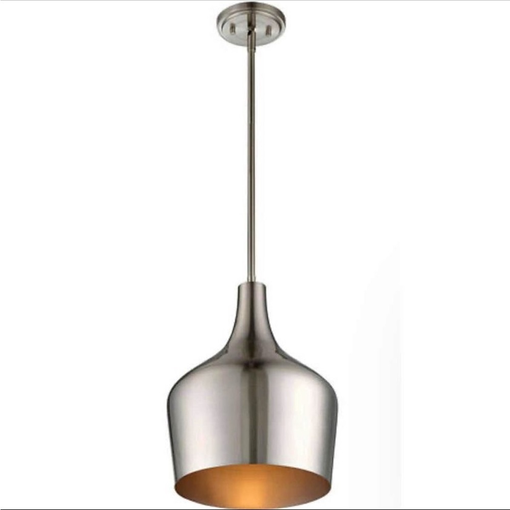 BRAND NEW Meridian Modern 1 Light 10.5 inch Brushed Nickel Pendant Ceiling Light
